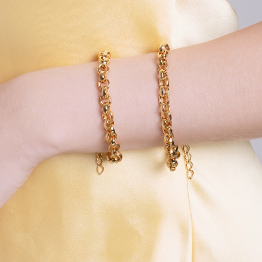 Pulseira Corrente Aura Banhada a Ouro 18K