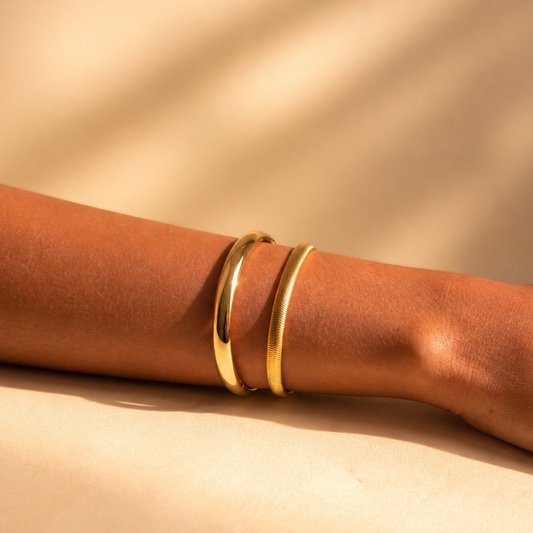 Pulseira de Malha Aura Banhada a Ouro 18K