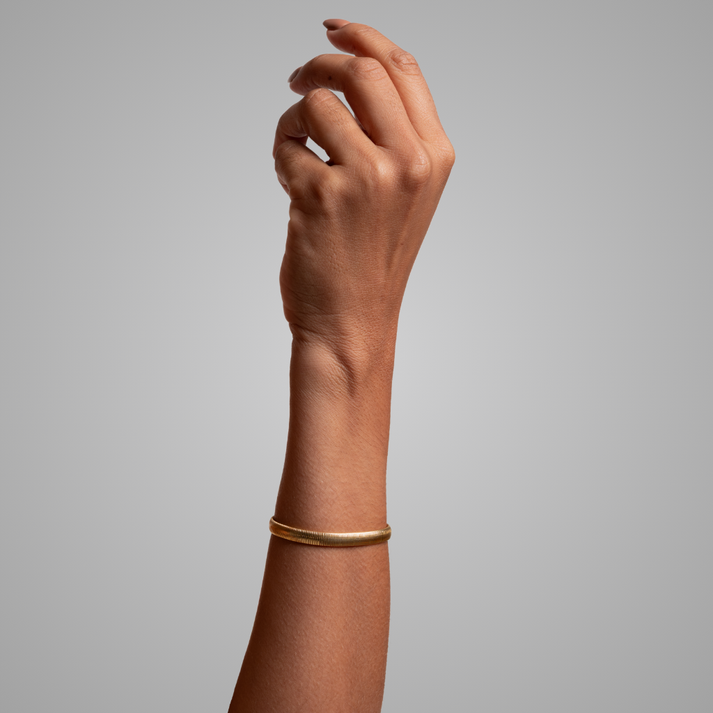 Pulseira de Malha Aura Banhada a Ouro 18K