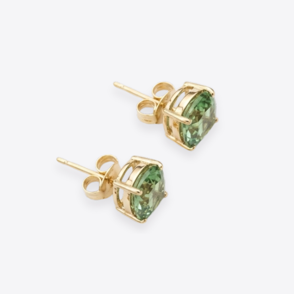 Brinco Zircônia Green em Ouro 18K