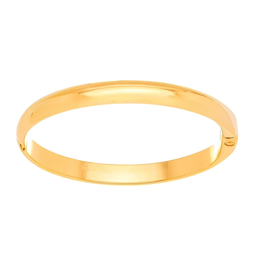 Bracelete Liso Aura Banhada a Ouro 18K