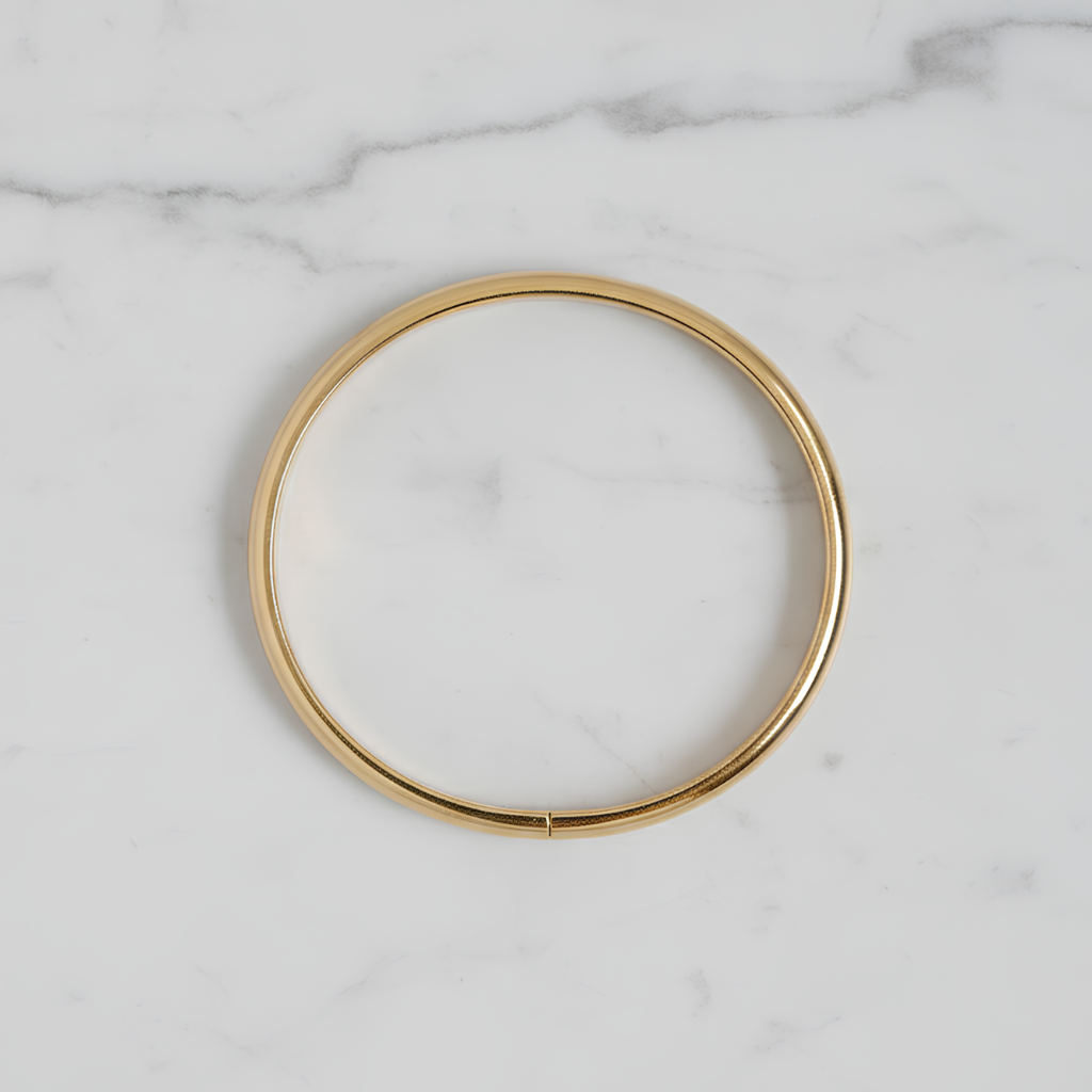 Bracelete Liso Aura Banhada a Ouro 18K