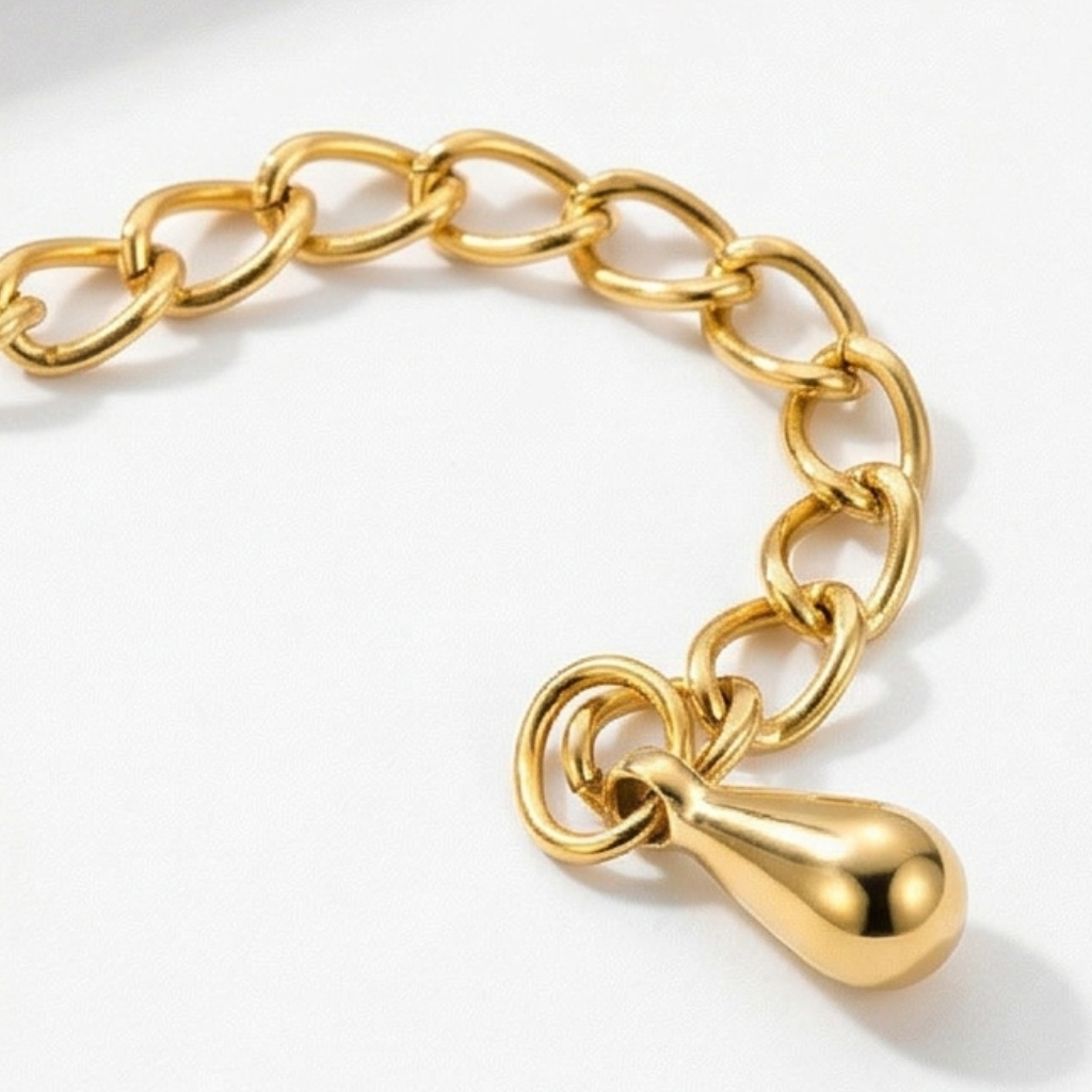 Colar Fita Aura Banhado a Ouro 18K