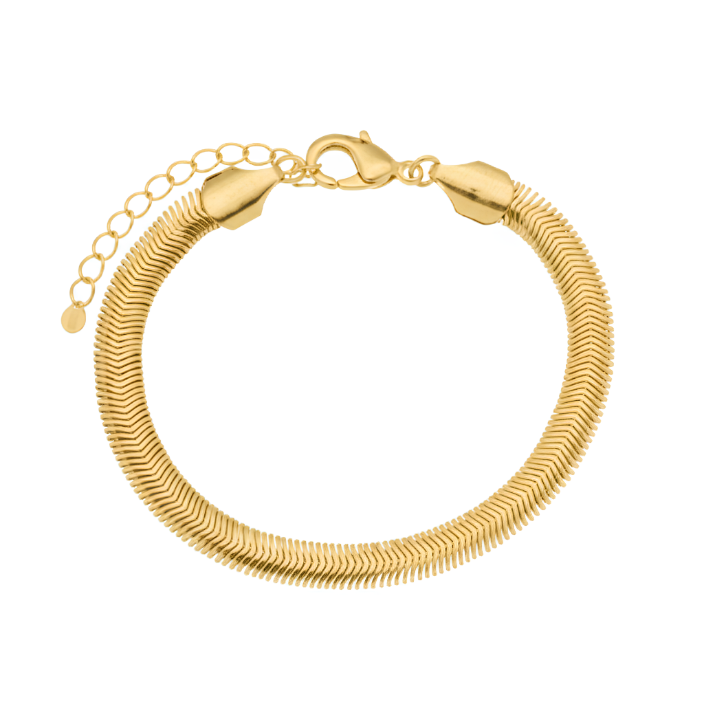 Pulseira de Malha Aura Banhada a Ouro 18K