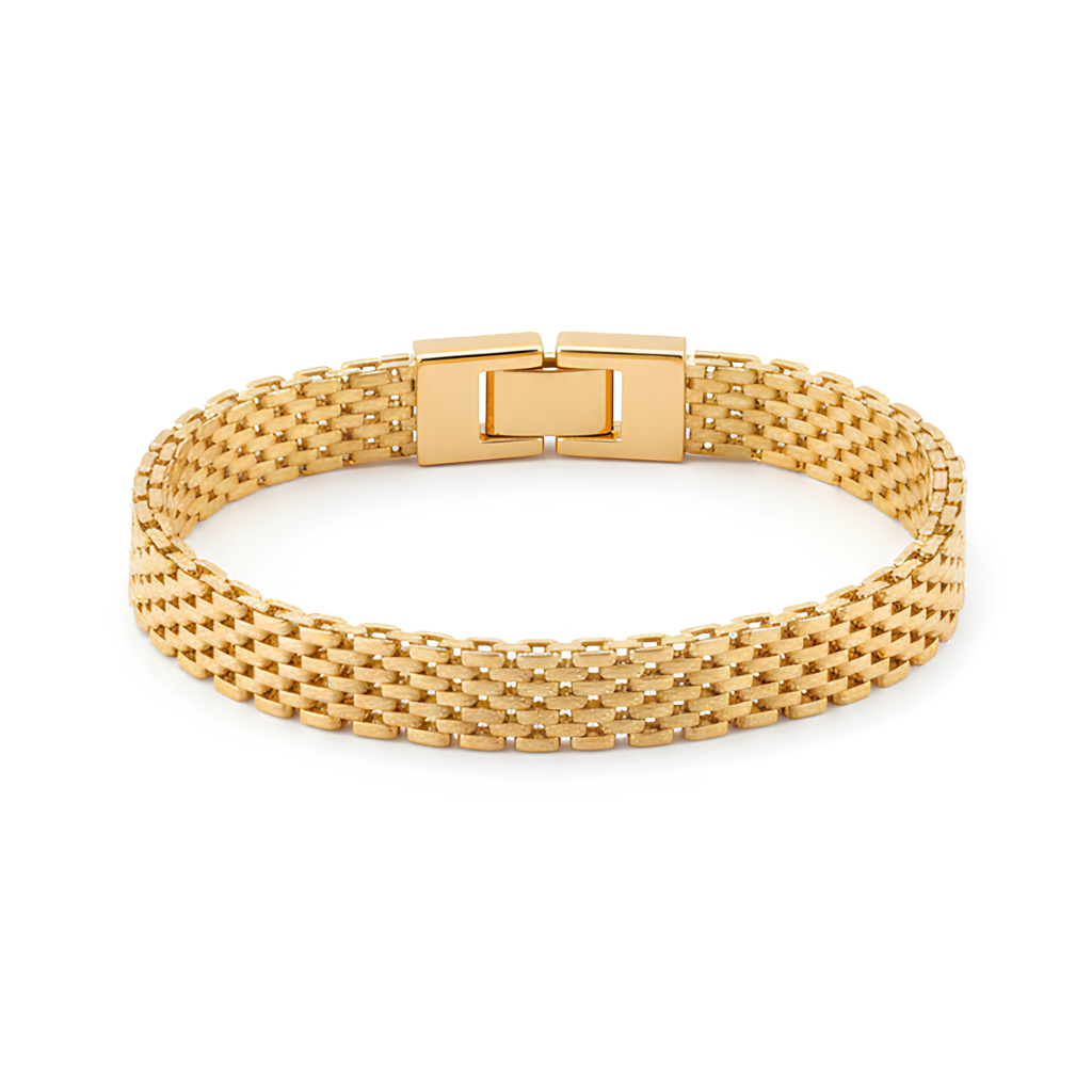 Pulseira Relógio Aura Banhado a Ouro 18K
