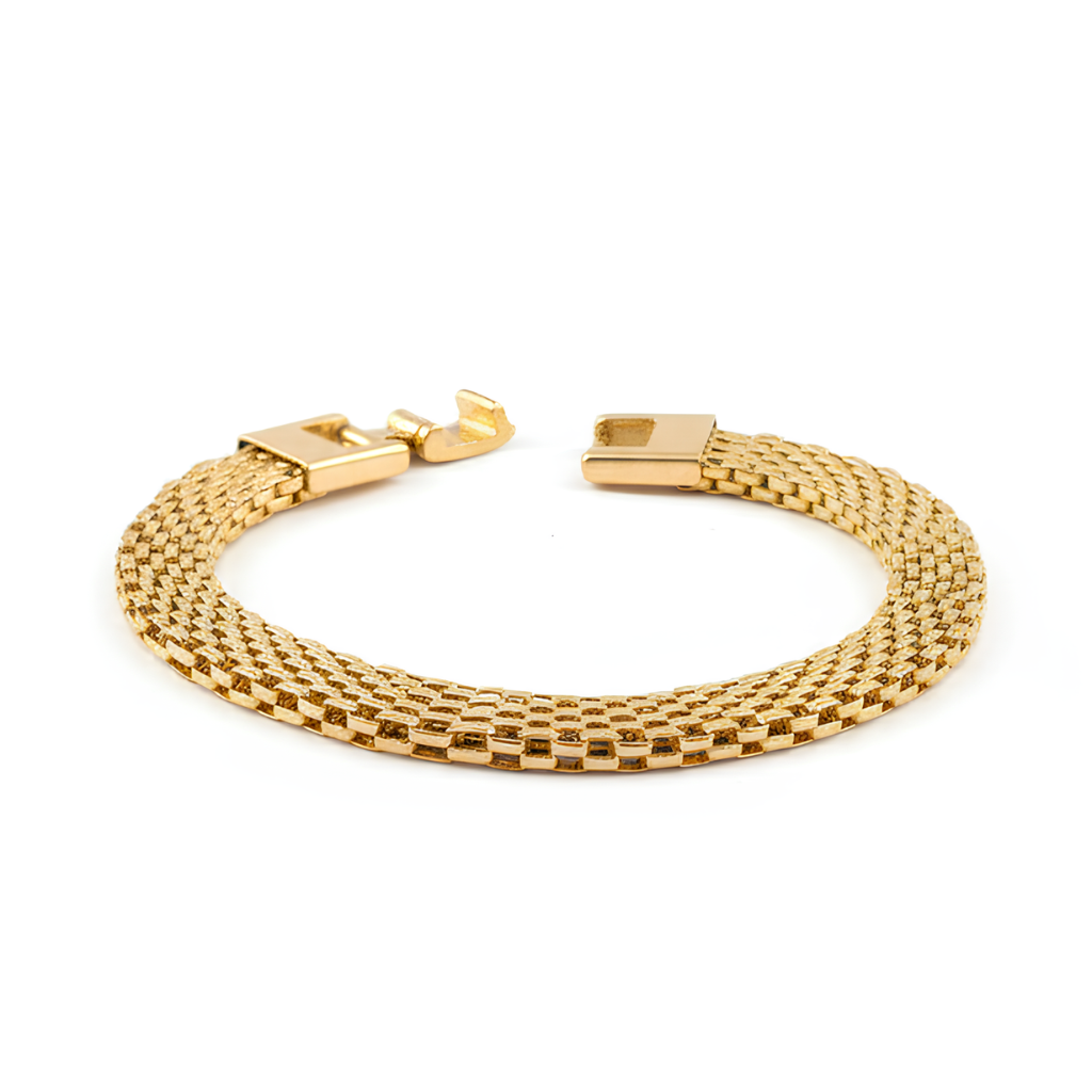 Pulseira Relógio Aura Banhado a Ouro 18K